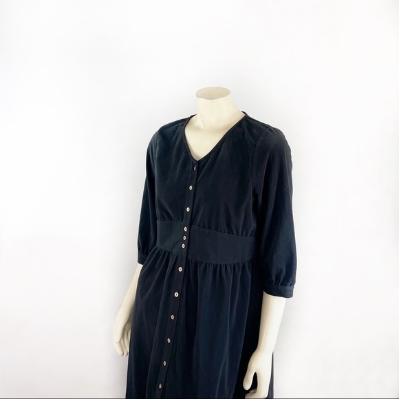 Hidden Alley Black Button Front long dress size L - Picture 4 of 9